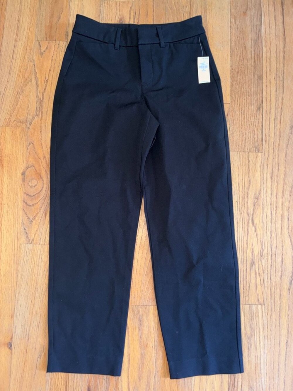NWT Old Navy High-Rise Pixie Straight Pants 00 Petite Black